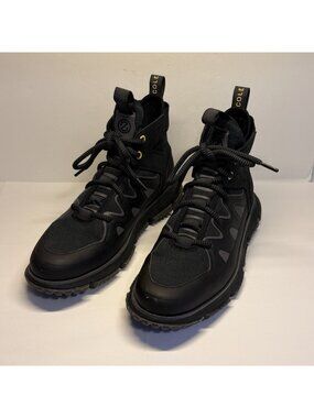 Cole Haan C34437 Men Sz 8.5 ZeroGrand City Trekker Boot Black Water Resistant